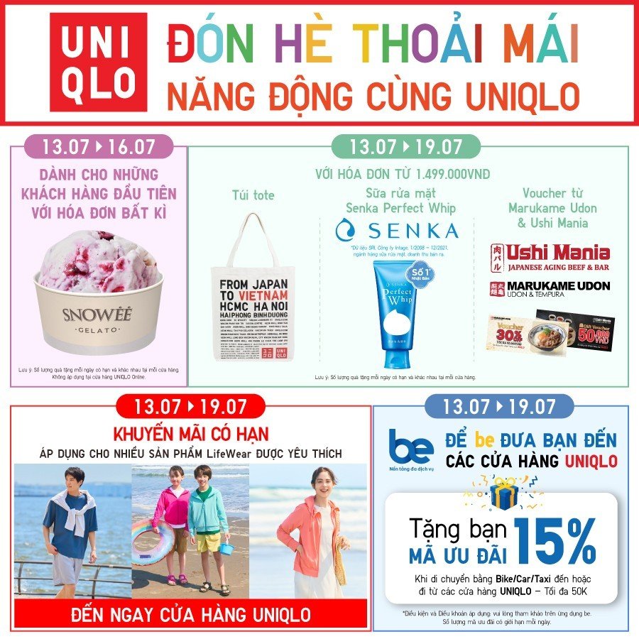 UNIQLO – ĐÓN HÈ THOẢI MÁI, NĂNG ĐỘNG CÙNG UNIQLO