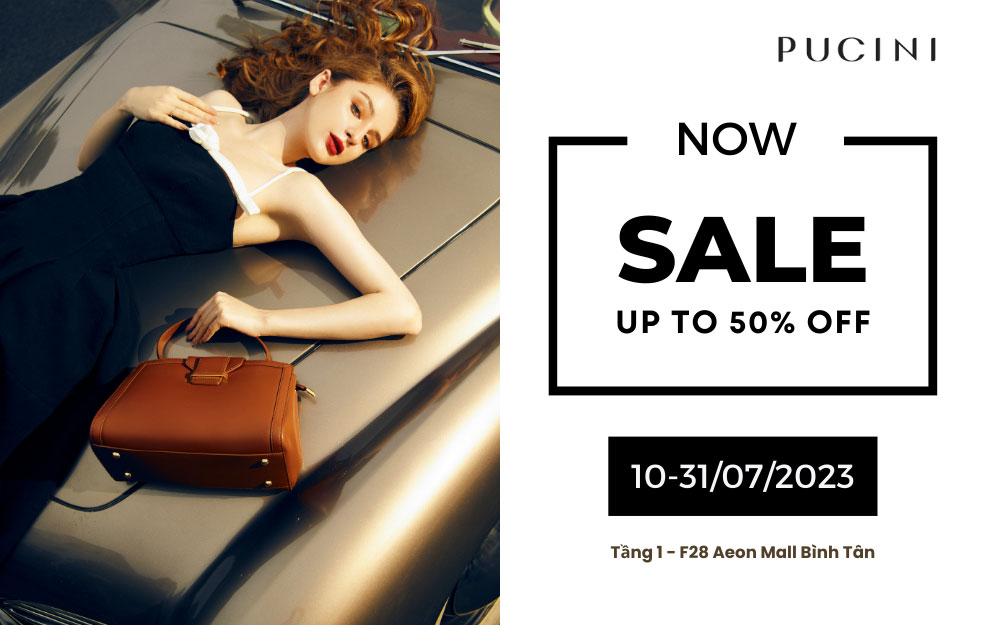 PUCINI Sale upto 50% – Rinh ngay túi xinh chỉ với nửa giá