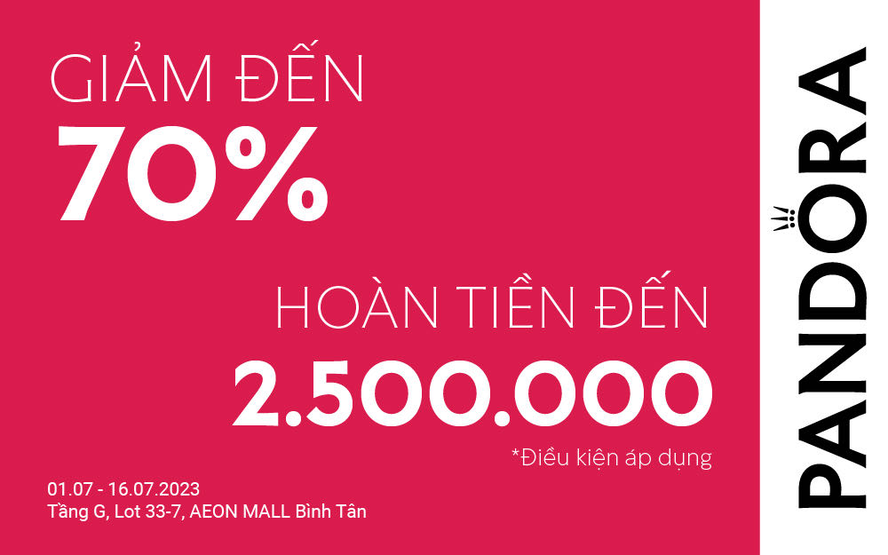 PANDORA Summer sale – Chào hè rực rỡ cùng ưu đãi khủng