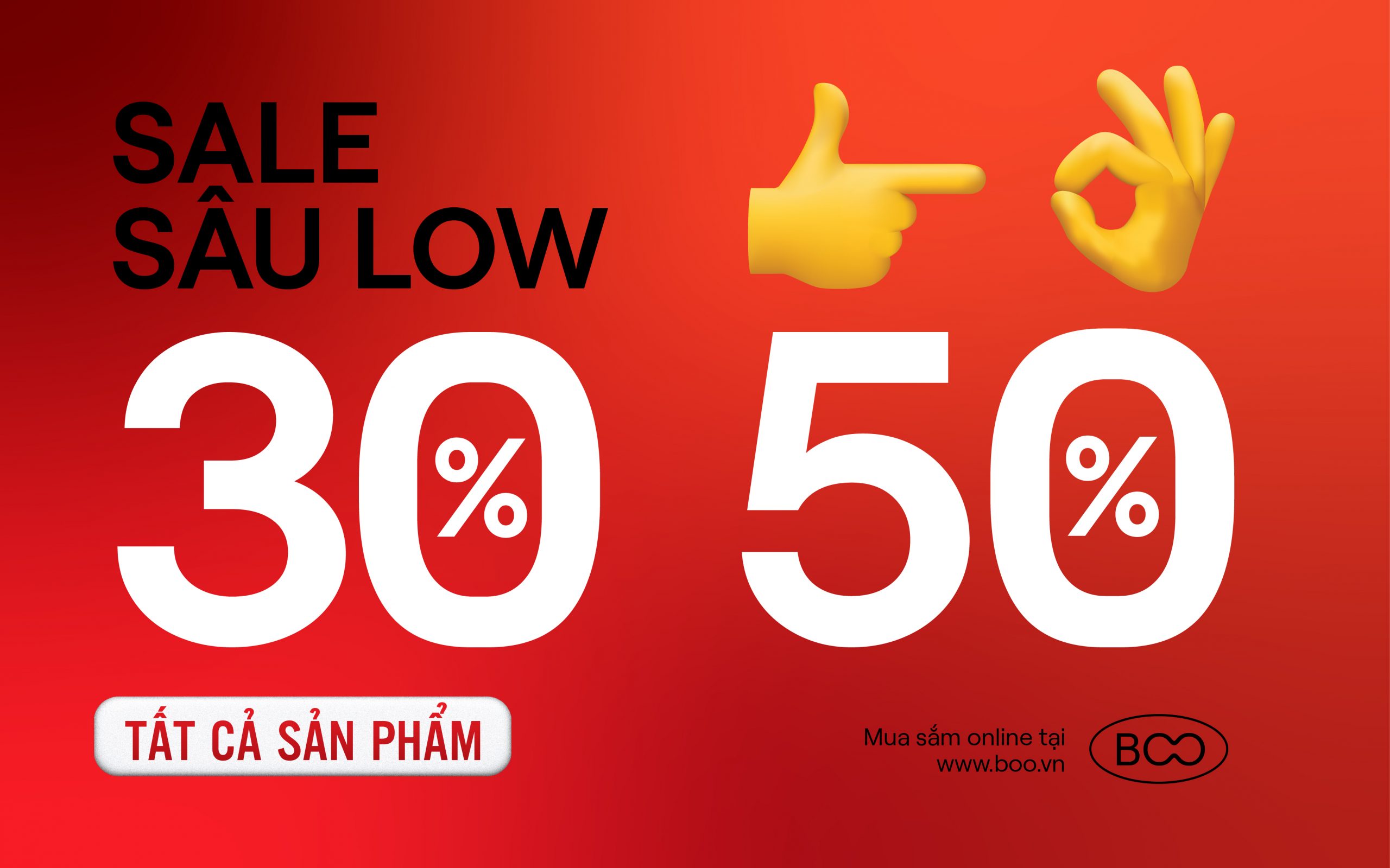 [BOO SALE SÂU LOW] LÂU KHÔNG SALE NÊN PHẢI SALE SÂU – 30% & – 50% TOÀN BỘ SẢN PHẨM