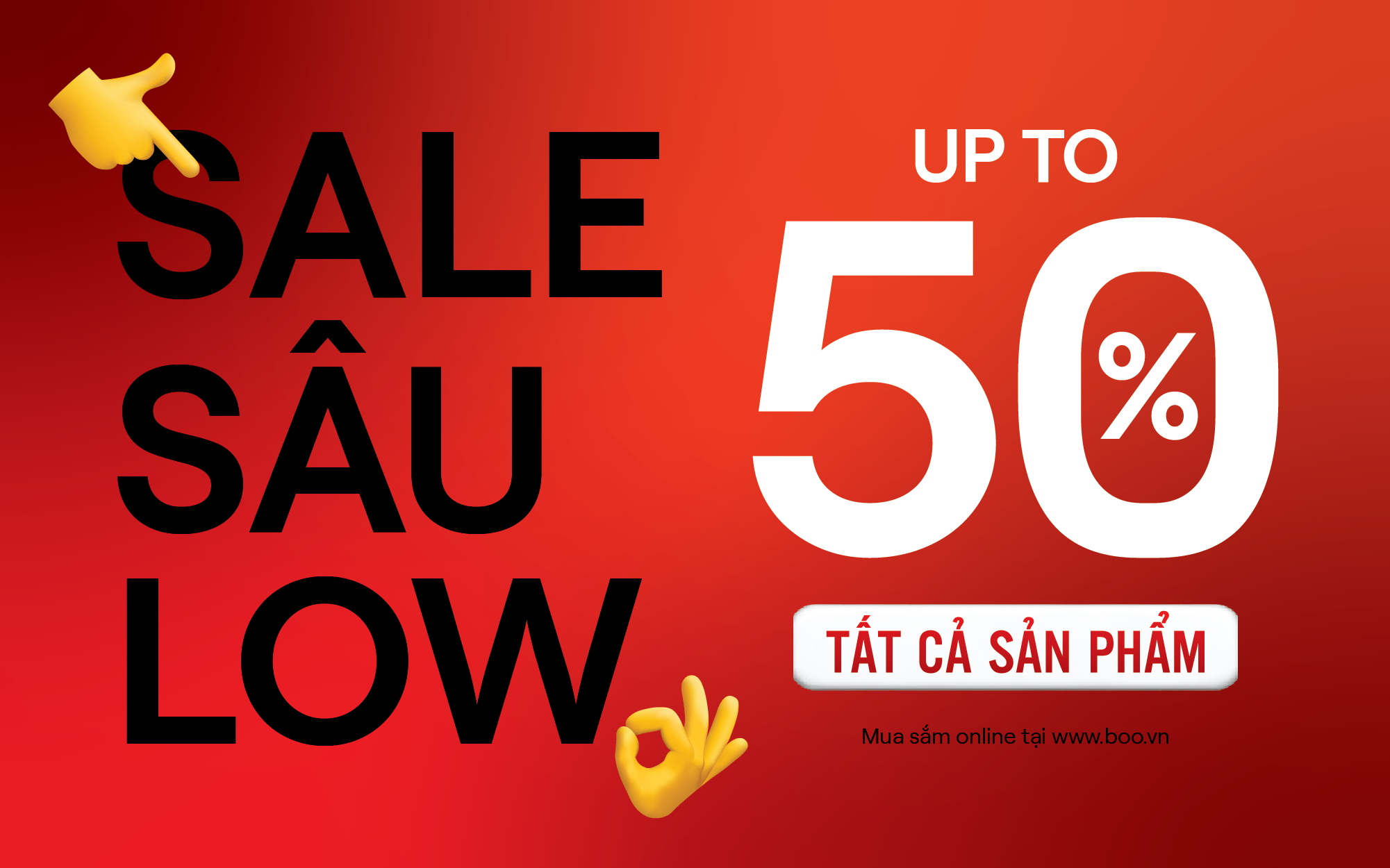 [BOO SALE SÂU LOW] LÂU KHÔNG SALE NÊN PHẢI SALE SÂU  – UP TO 50% TOÀN BỘ SẢN PHẨM