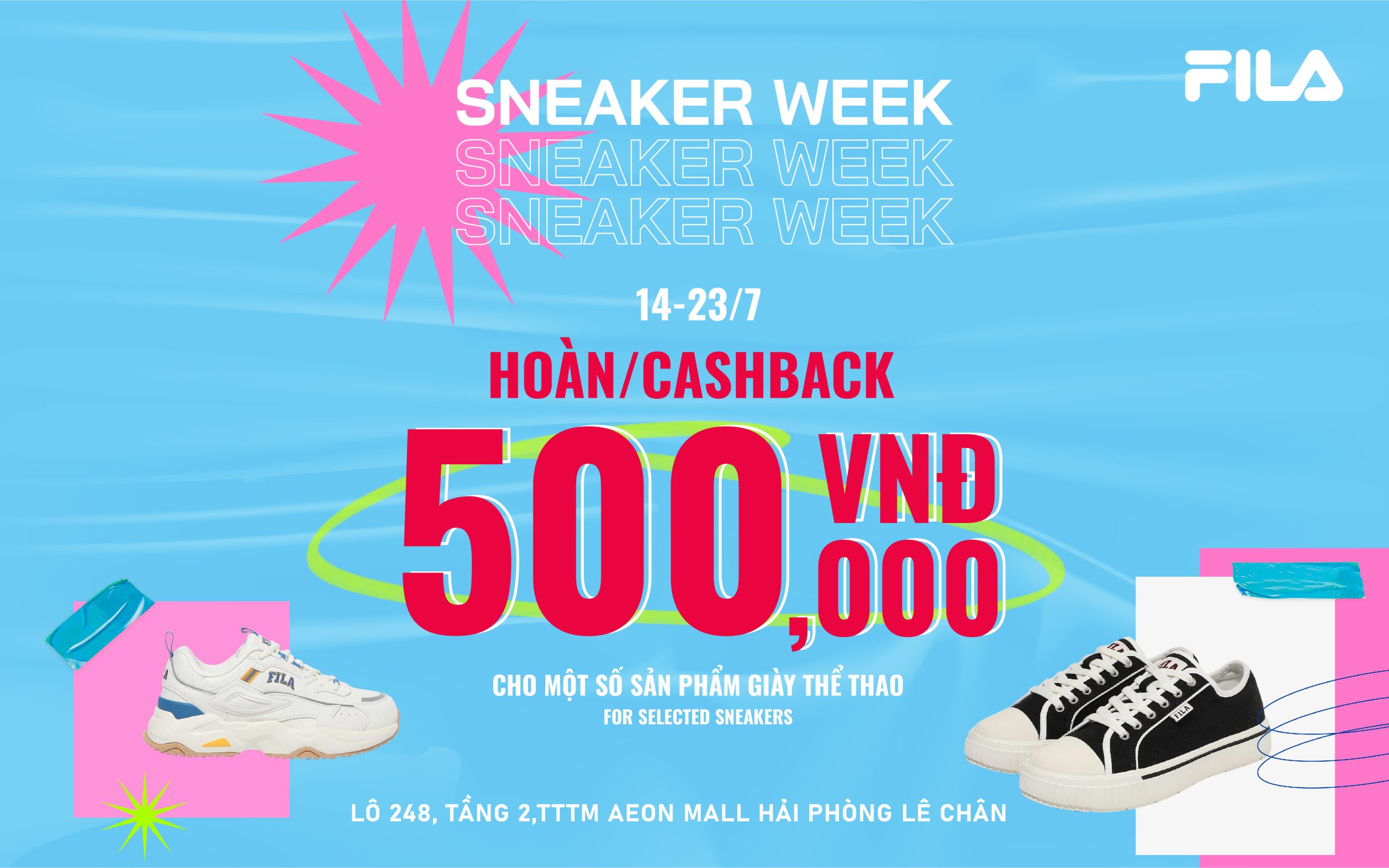 FILA | Chìm đắm trong Sneaker Week với cơ hội nhận hoàn tiền trị giá 500K