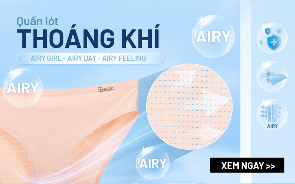 iBasic – Mỏng mịn & thoáng khí cho cả ngày AIRY