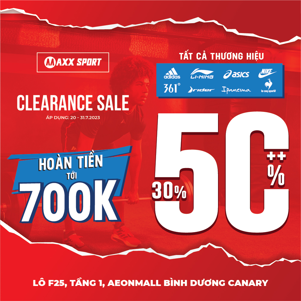 MAXXSPORT – 𝐂𝐋𝐄𝐀𝐑𝐀𝐍𝐂𝐄 𝐒𝐀𝐋𝐄 𝟑𝟎-𝟓𝟎%++