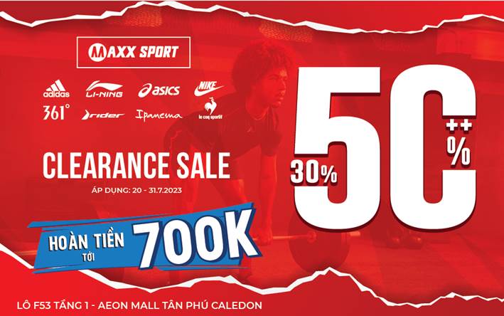 MAXXSPORT |GIẢM GIÁ 30 – 50%