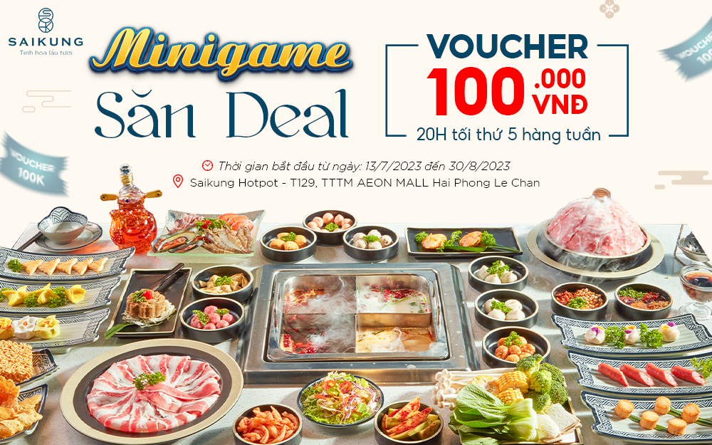 HAPPY HOUR – SĂN DEAL VOUCHER 100K CÙNG SAIKUNG HOTPOT