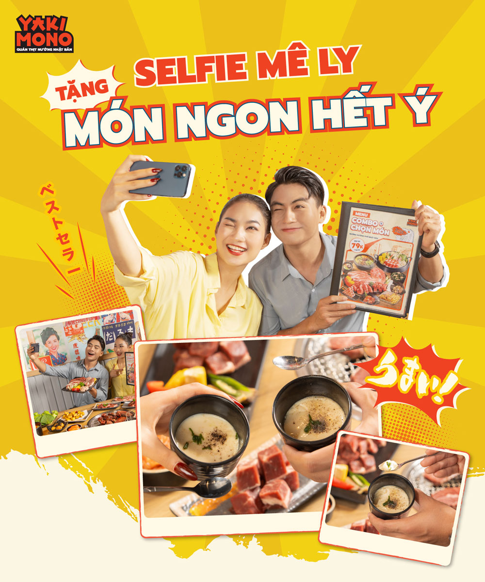 Selfie mê ly – Yakimono tặng món ngon hết ý