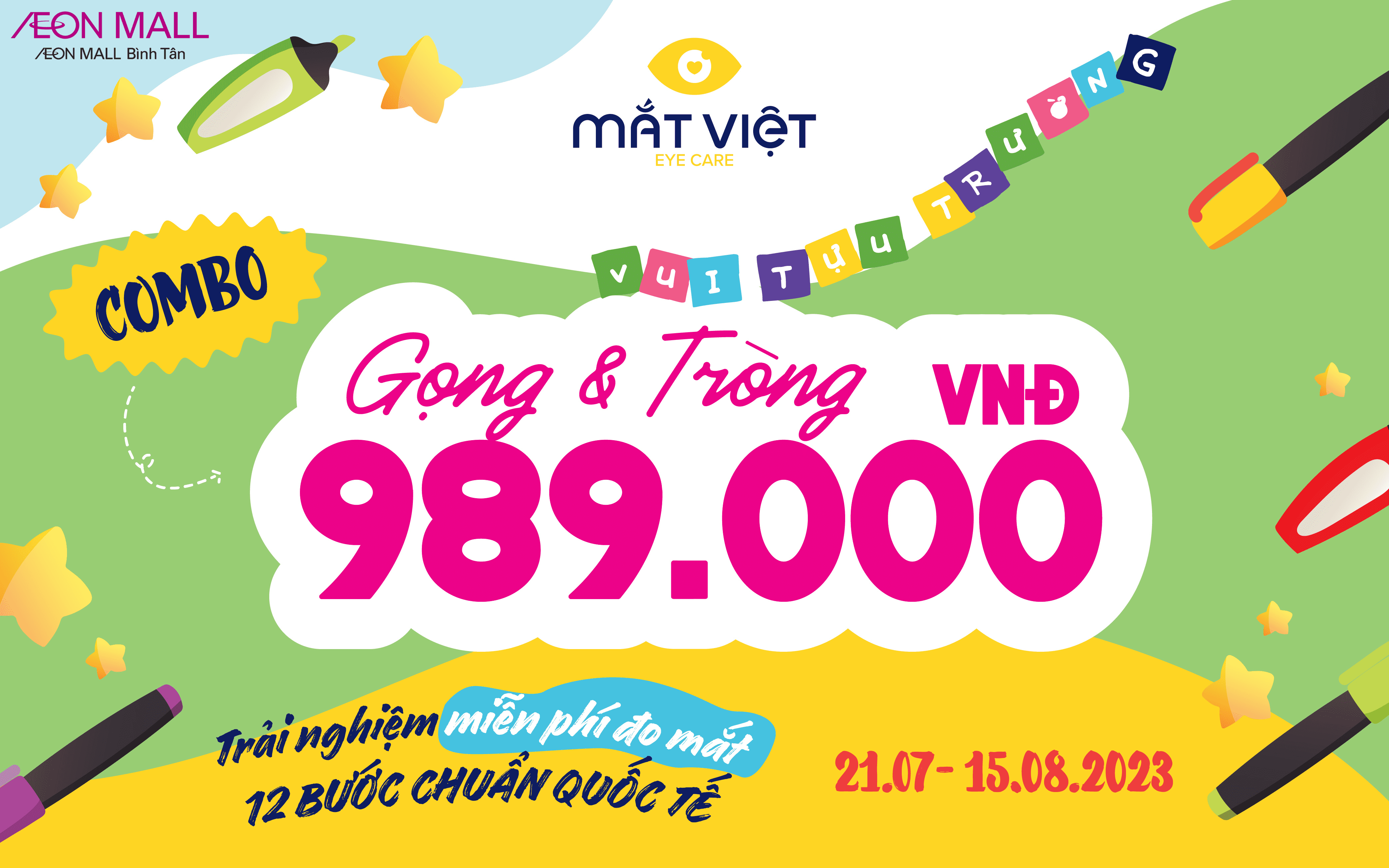 BACK TO SCHOOL – MẮT VIỆT – KHUYẾN MÃI COMBO GỌNG TRÒNG