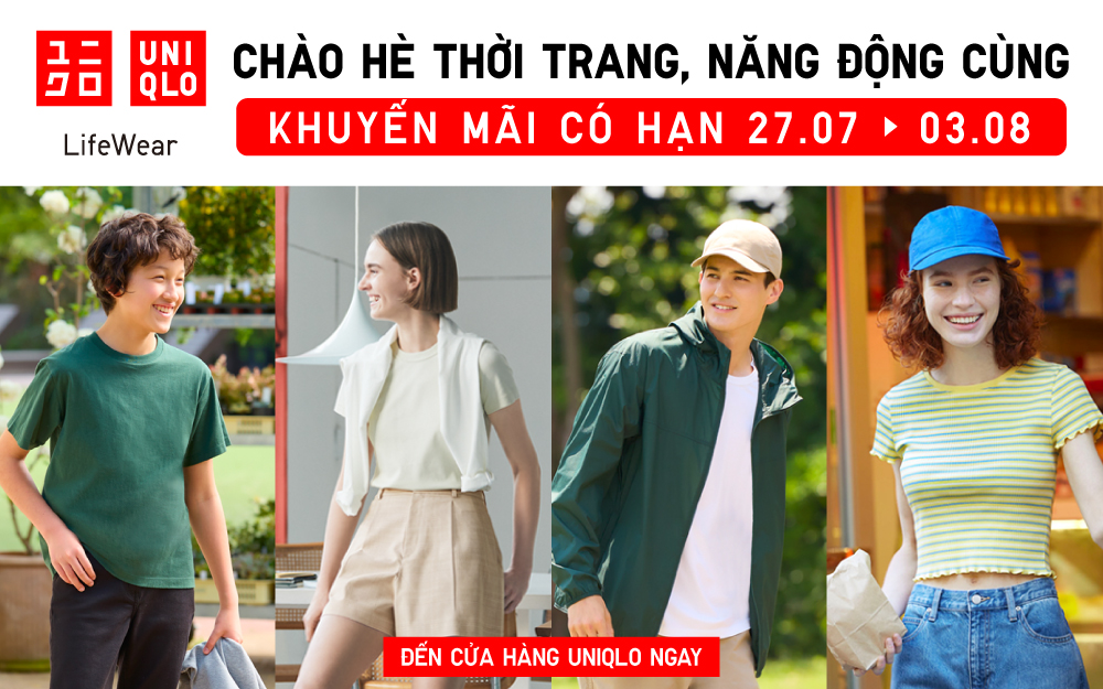 UNIQLO – CHÀO HÈ THỜI TRANG, NĂNG ĐỘNG CÙNG KHUYẾN MÃI CÓ HẠN 27.07 – 03.08