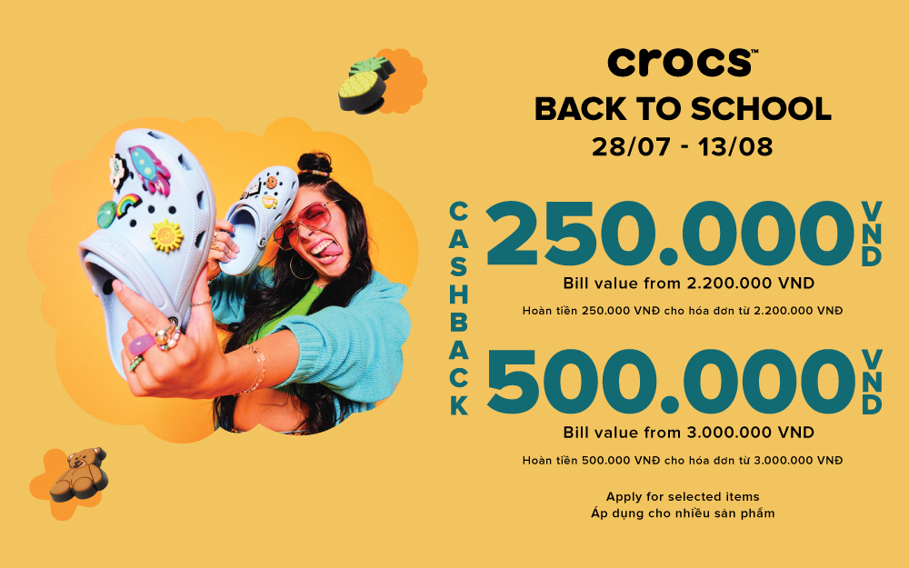 😍BACK TO SCHOOL – CROCS TẶNG ƯU ĐÃI CỰC KOOL🎁