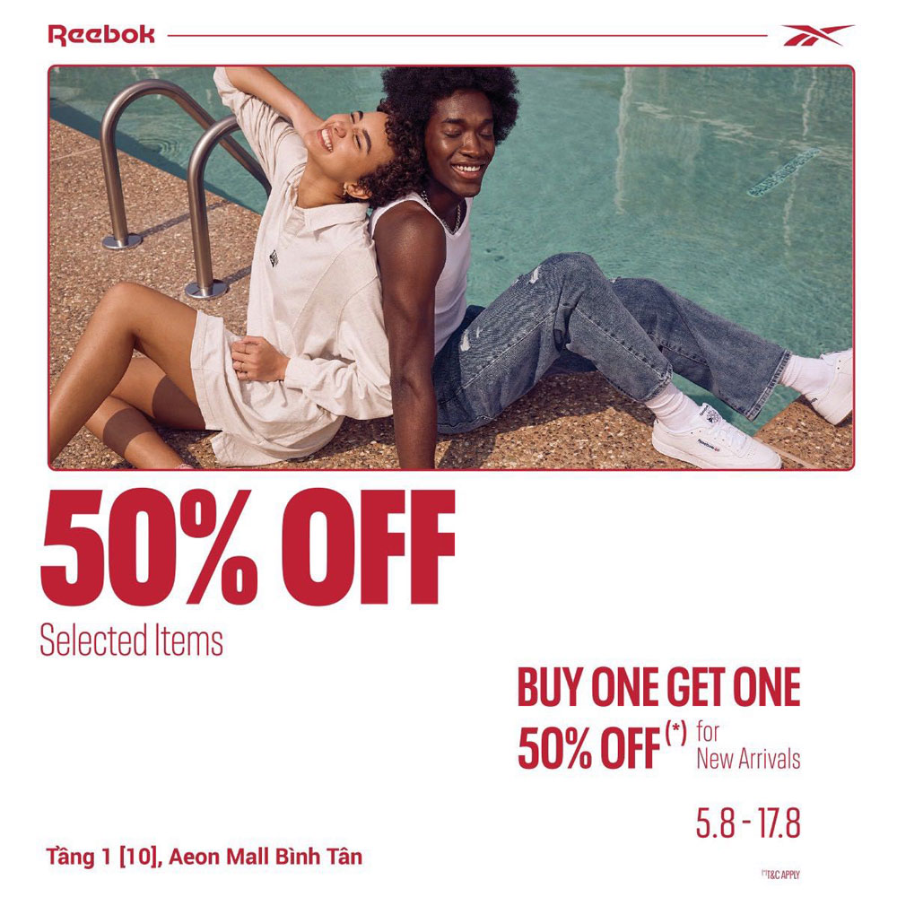 Duy nhất tại Reebok trong tháng 8 này – Sale up to 50% hàng loạt hot item