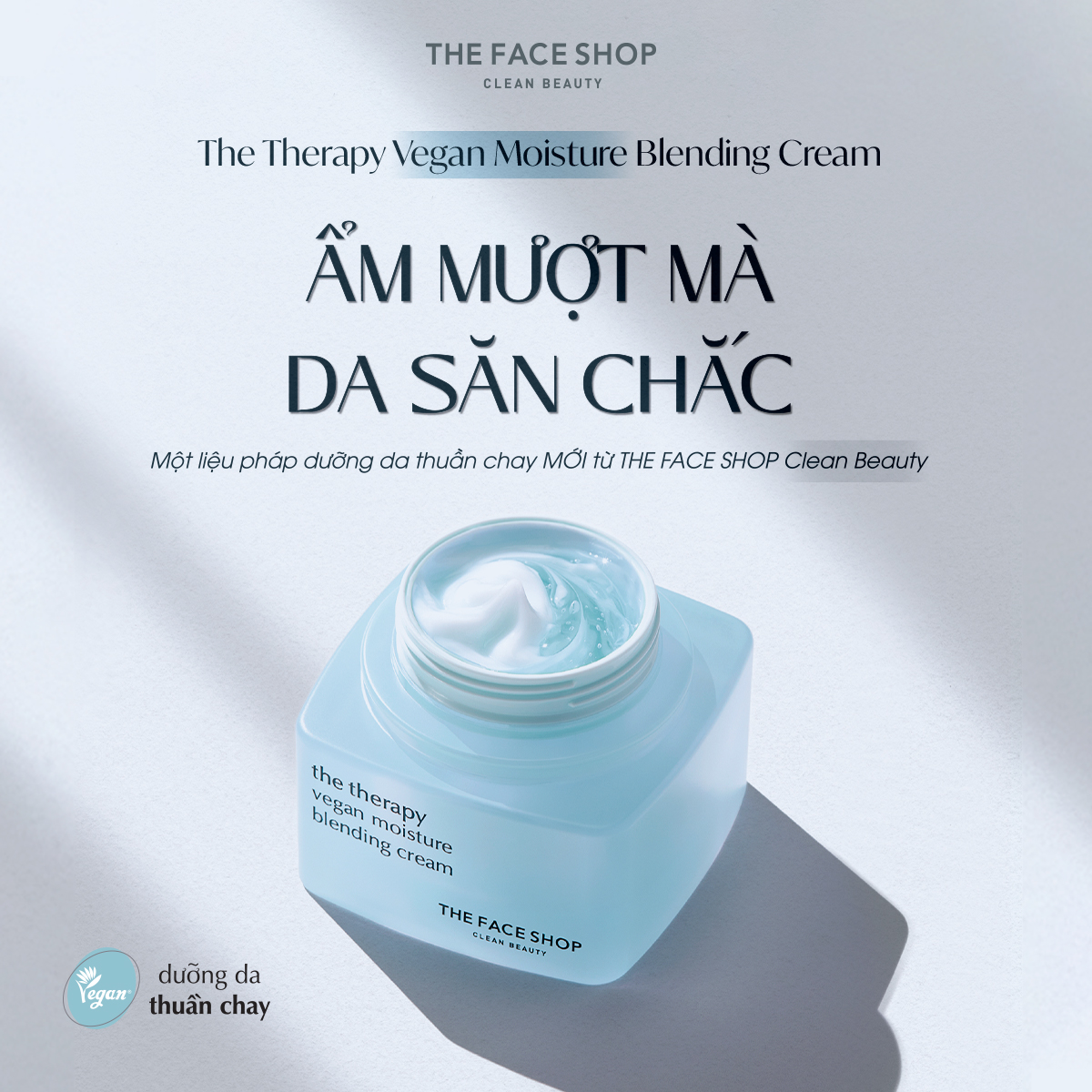 THE FACESHOP – THE THERAPY VEGAN MOISTURE BLENDING CREAM ẨM MƯỢT MÀ – DA SĂN CHẮC