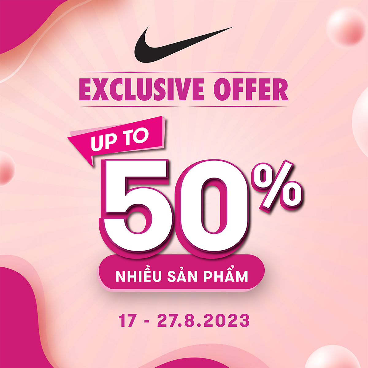 | NIKE – ƯU ĐÃI ĐỘC QUYỀN TẠI AEON MALL – SALE UPTO 50%