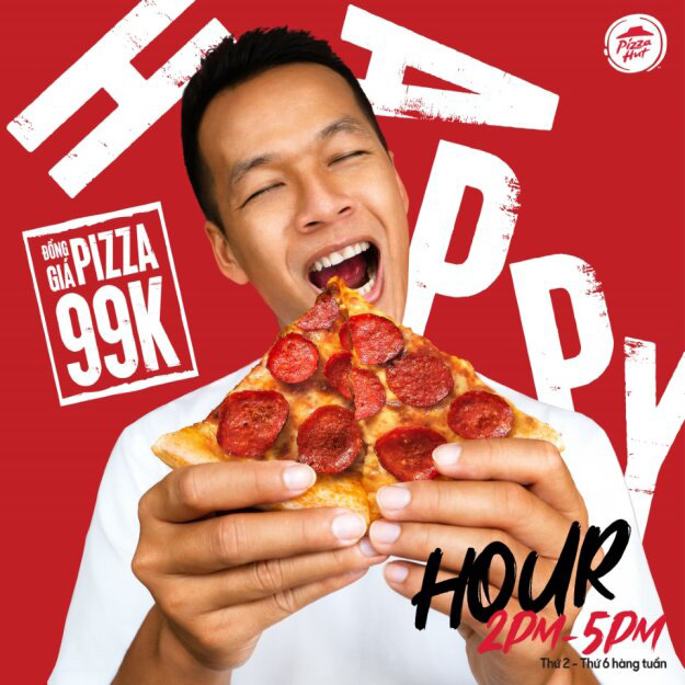 Thưởng thức Pizza Hut đồng giá 99K trong khung giờ vàng “Happy Hour”