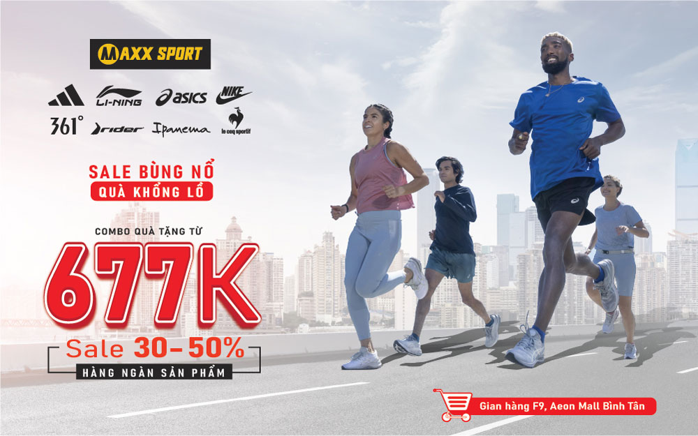 MAXXSPORT Sale bùng nổ tới 50% cùng loạt quà tặng hấp dẫn