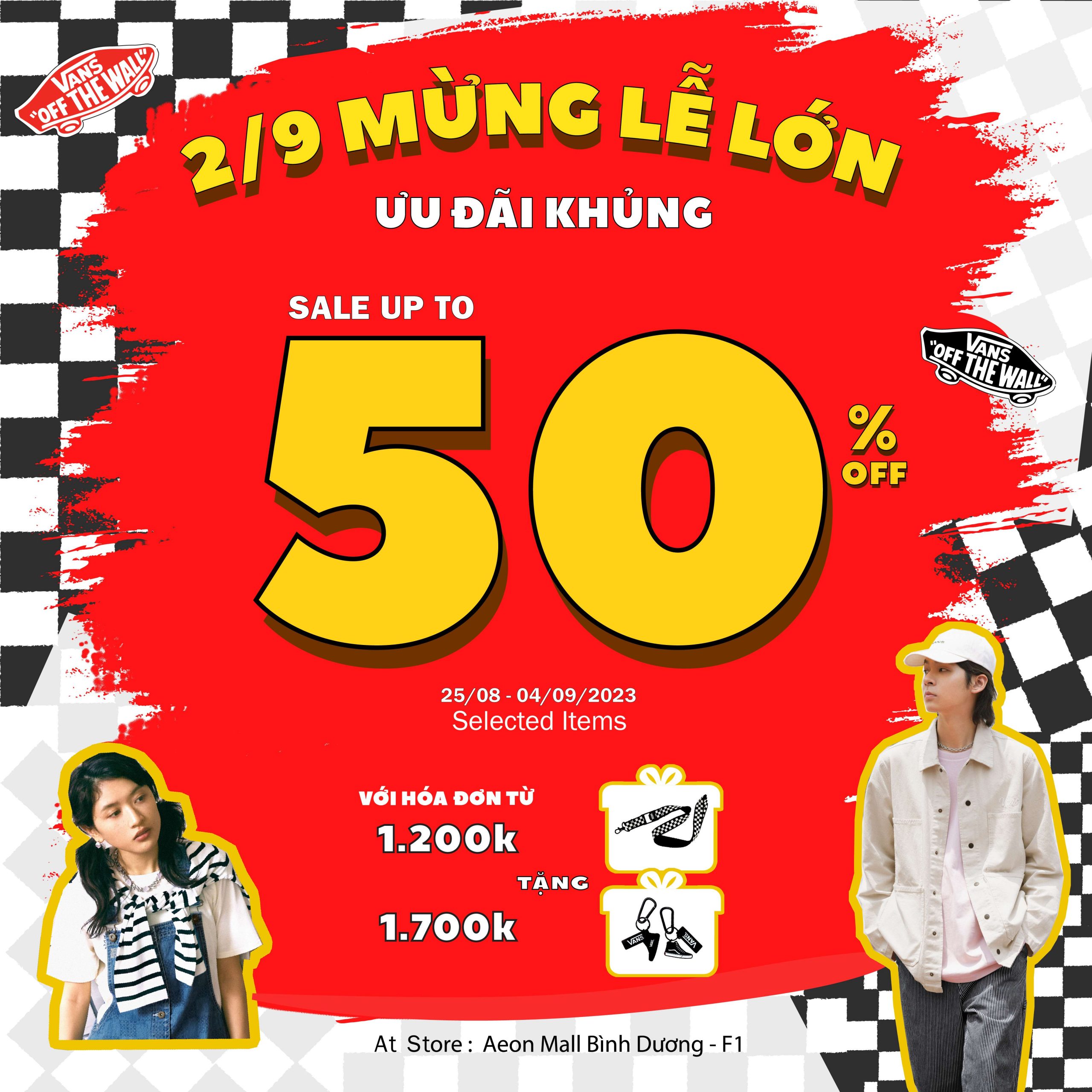 VANS  2/9 MỪNG LỄ LỚN, ƯU ĐÃI KHỦNG SALE CỰC SỐC LÊN TỚI 50%