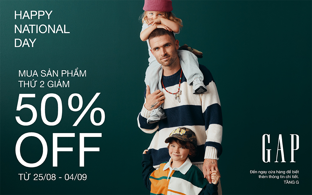 HAPPY NATIONAL DAY – ƯU ĐÃI 50% CHO SẢN PHẨM THỨ HAI