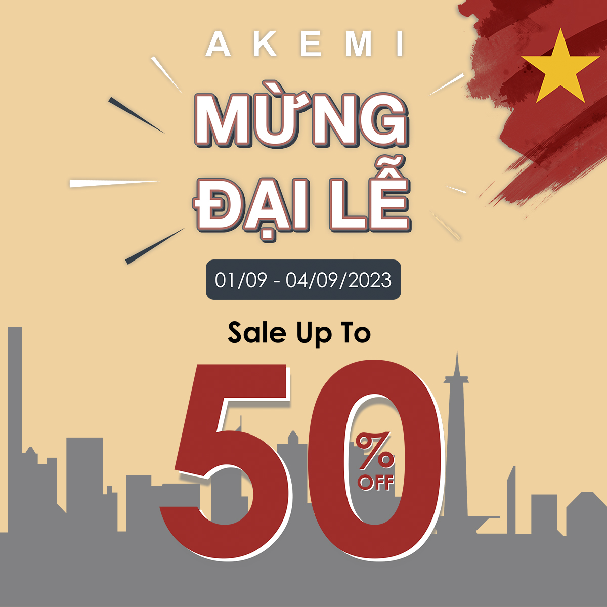 AKEMI – ✨ Mừng Đại Lễ – GIẢM LÊN ĐẾN 50%  ✨