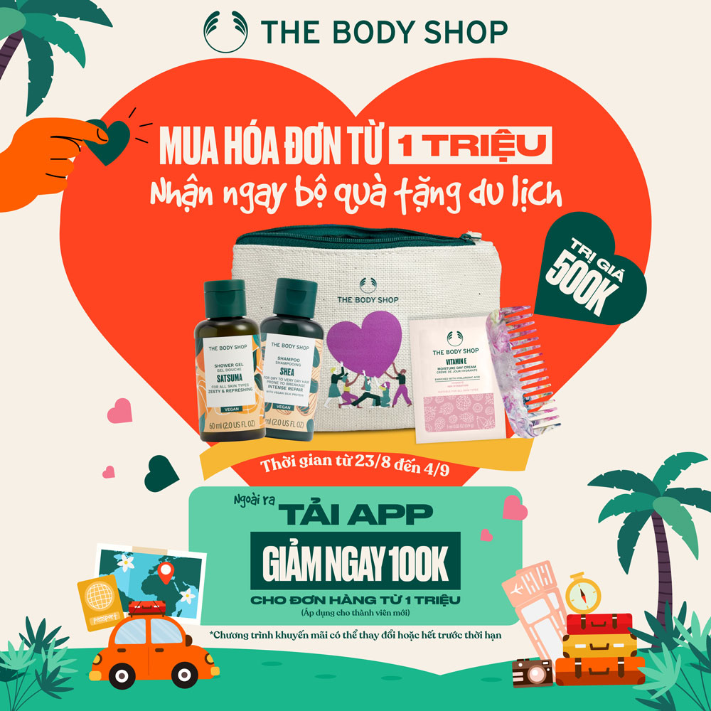 Nhận ngay bộ quà tặng du lịch cực đỉnh từ The Body Shop