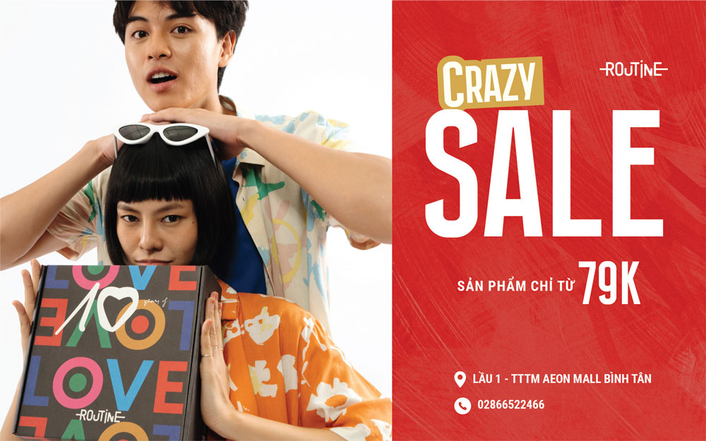 Crazy Sale tại ROUTINE – Chỉ 79K có ngay item cực xịn sò