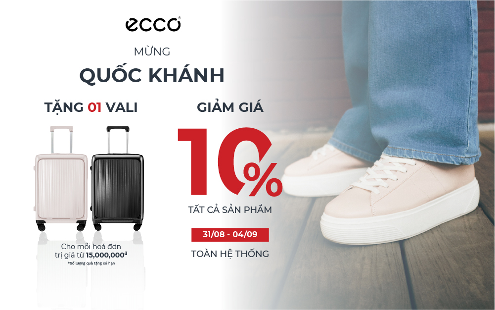 ECCO| GIẢM GIÁ 10% TẤT CẢ CÁC SẢN PHẨM