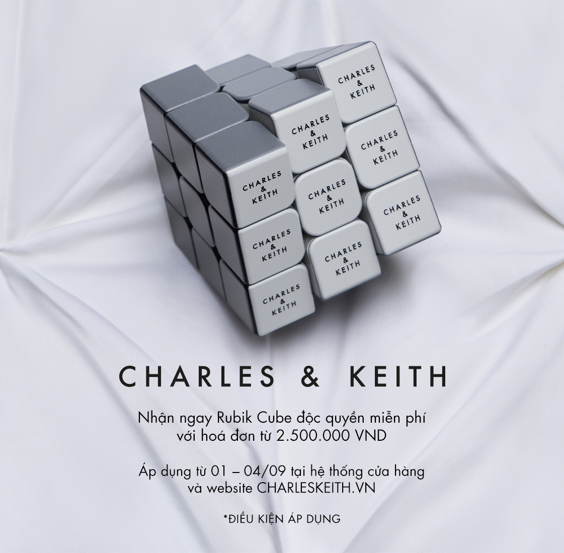 CHARLES & KEITH – khám phá những sản phẩm mới nhất và nhận miễn phí Rubik Cube độc quyền