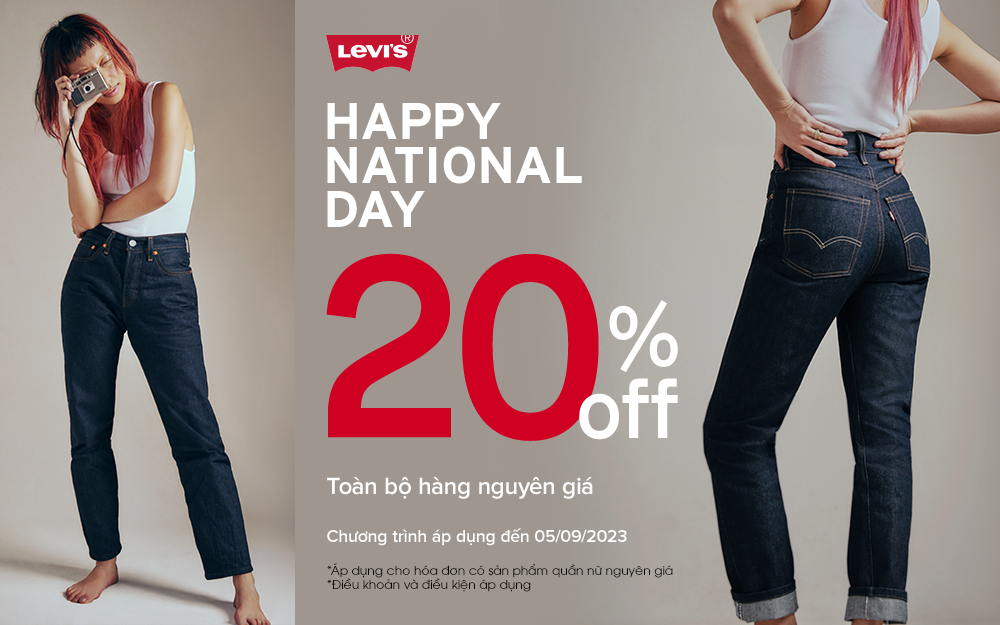 MỪNG QUỐC KHÁNH 2/9, NHẬN NGAY ƯU ĐÃI HẤP DẪN TỪ LEVI’S!