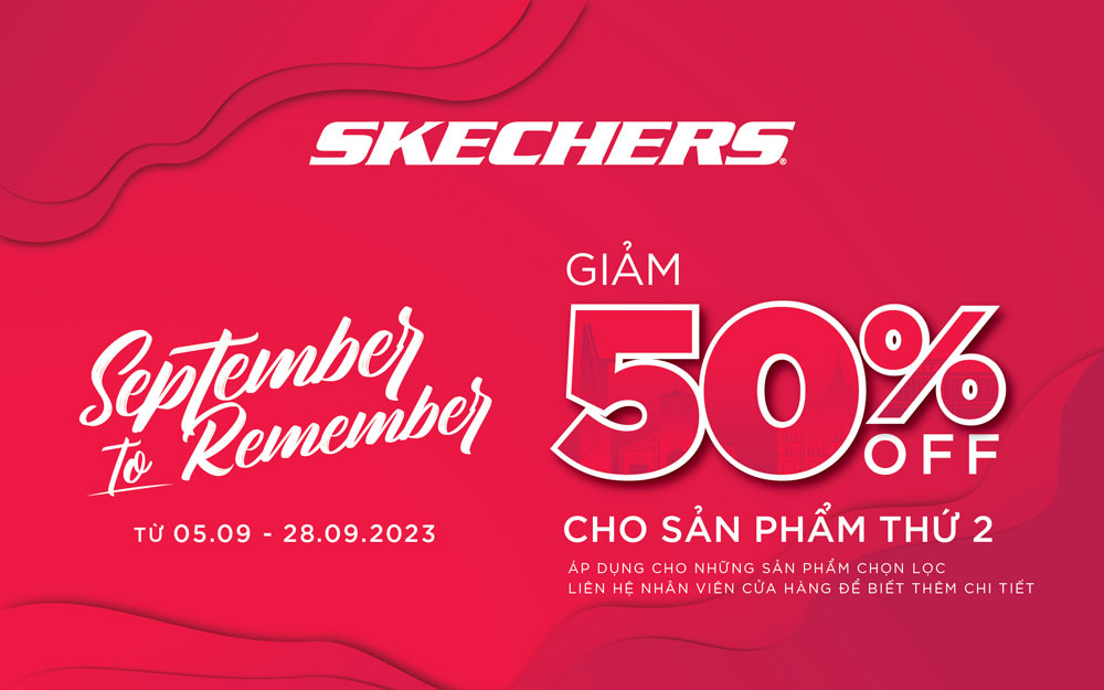 Skechers giảm sâu tới 50% dành cho sản phẩm thứ 2