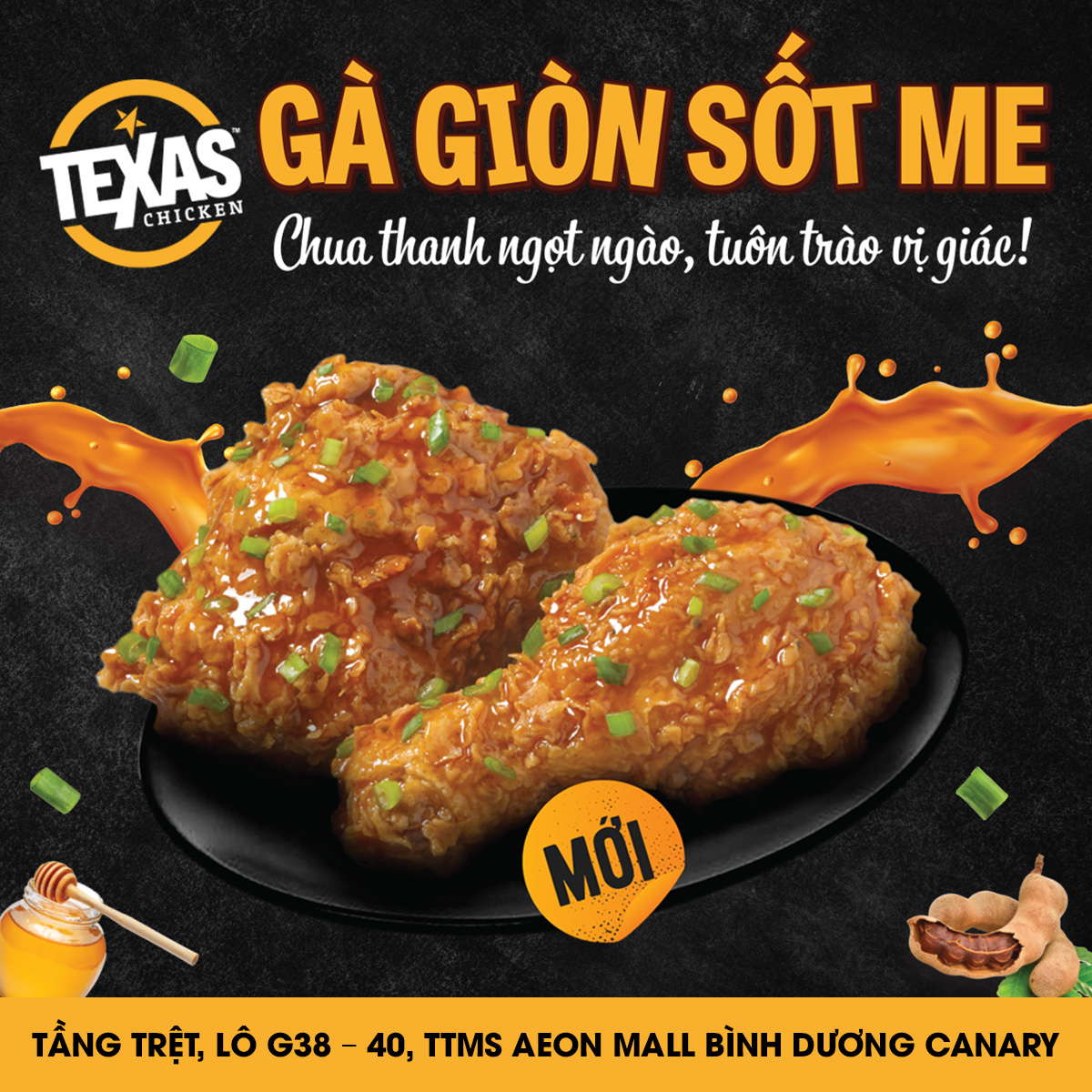 TEXAS CHICKEN – COMBO GÀ RÁN SỐT ME ĐA DẠNG