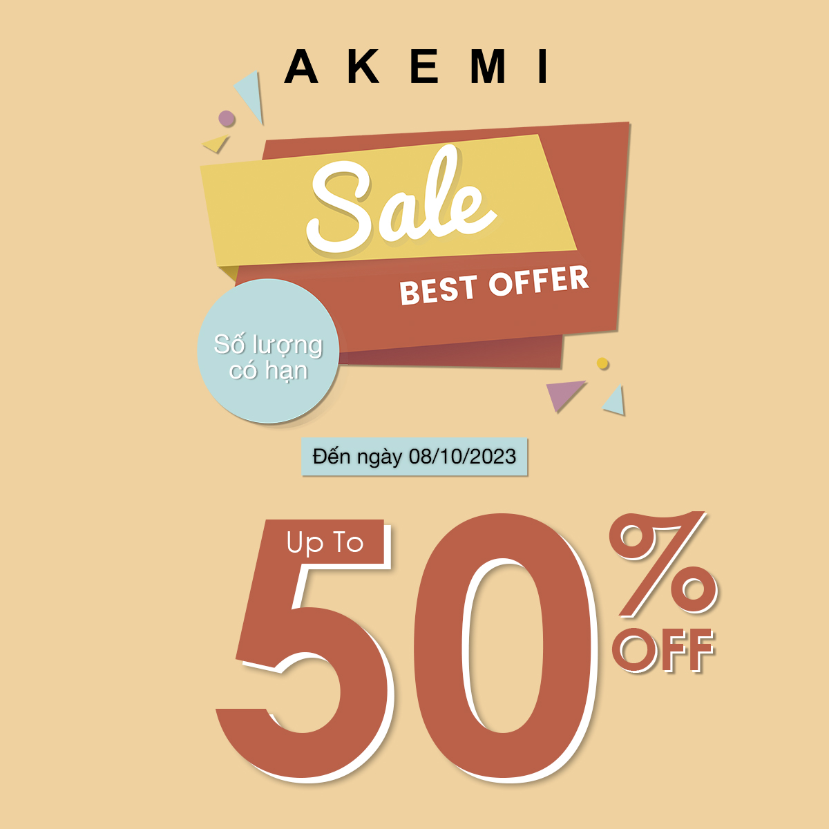 AKEMI – BEST OFFER – GIẢM lên đến  50%