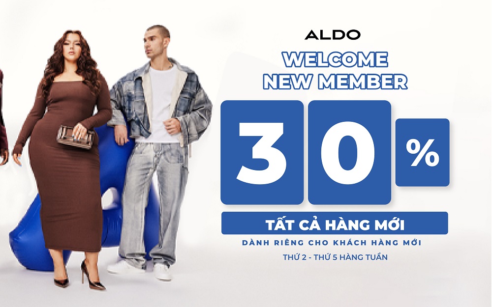 ALDO | ƯU ĐÃI CỰC HỜI, ĐÓN CHÀO BẠN MỚI