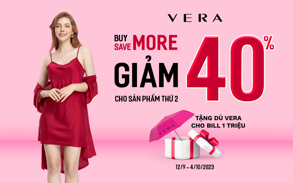 SỐC | VERA GIẢM 40% CHO SẢN PHẨM THỨ 2, MUA CÀNG NHIỀU GIẢM CÀNG HỜI