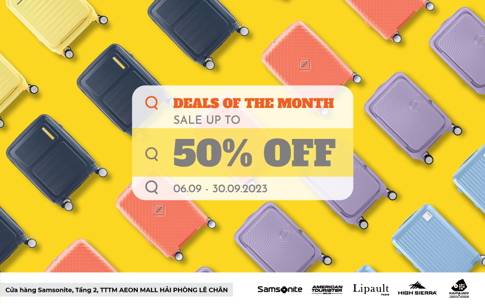 🍂Hotdeals tháng 9 – Ưu đãi đến 50% tất cả Vali, balo thương hiệu American Tourister