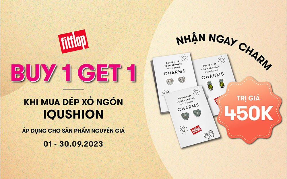 Buy 1 Get 1 cùng quà tặng hấp dẫn từ FitFlop