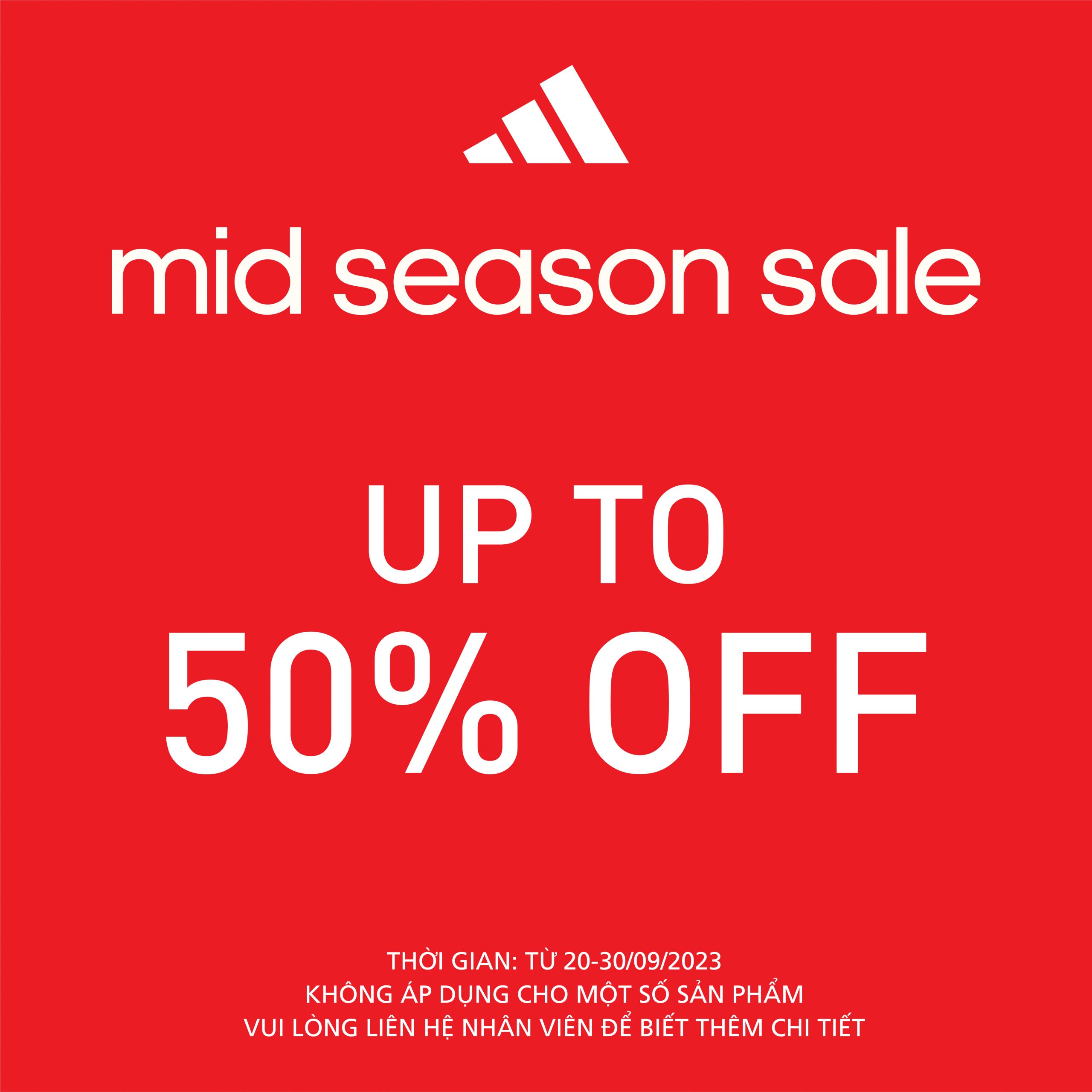 ADIDAS – MID SEASON SALE GIẢM TỚI 50% HÀNG NGÀN SẢN PHẨM