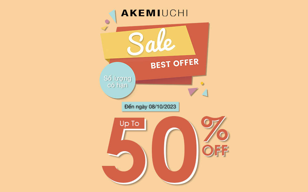 AKEMI UCHI Sale up to 50% cho loạt item hấp dẫn