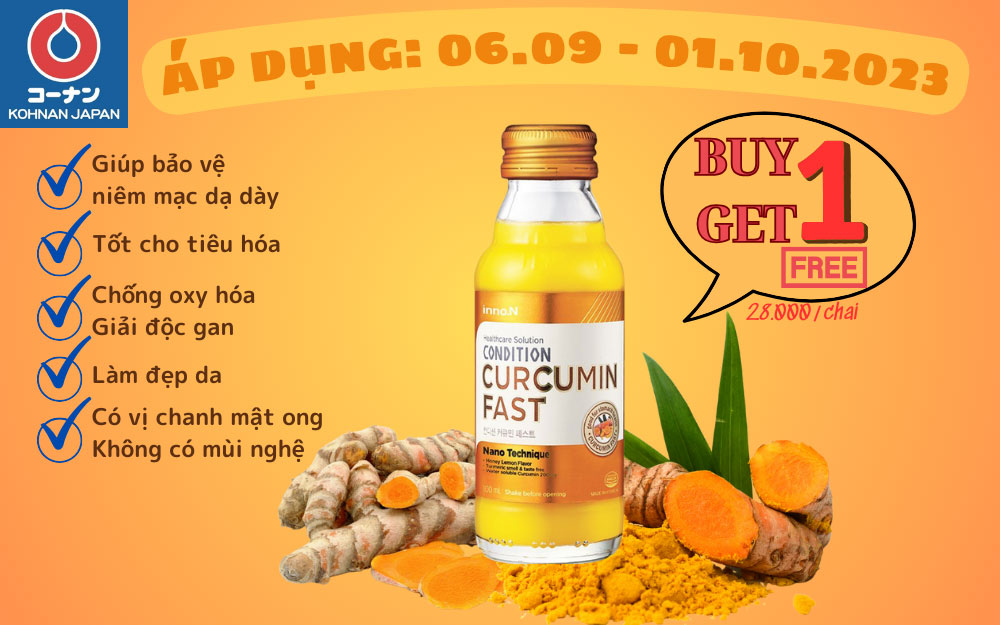 Nước uống tinh nghệ CONDITION CURCUMIN FAST cực bổ dưỡng tại KOHNAN