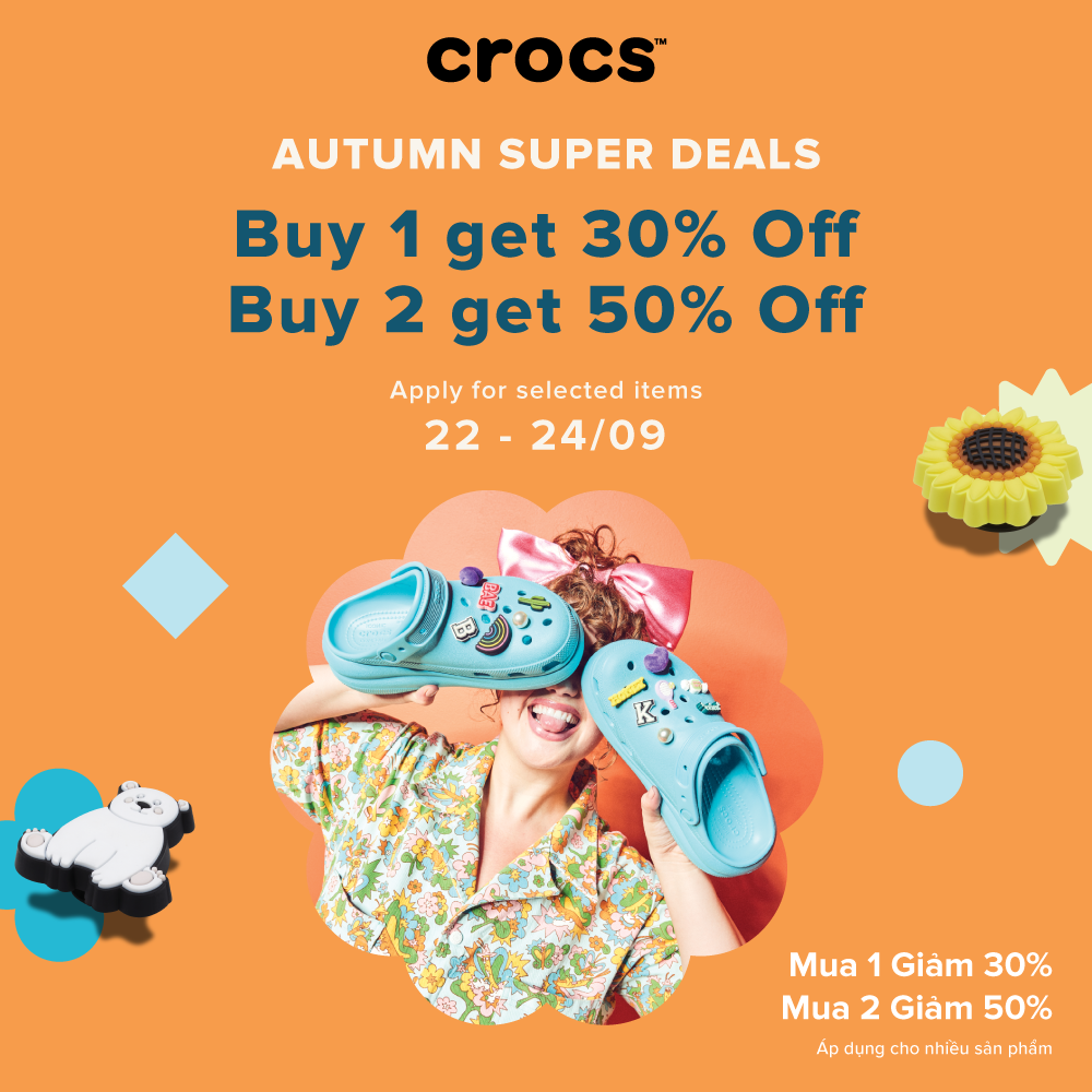 CROCS – AUTUMN SUPER DEALS – DEALS MÙA THU CỰC CHILL