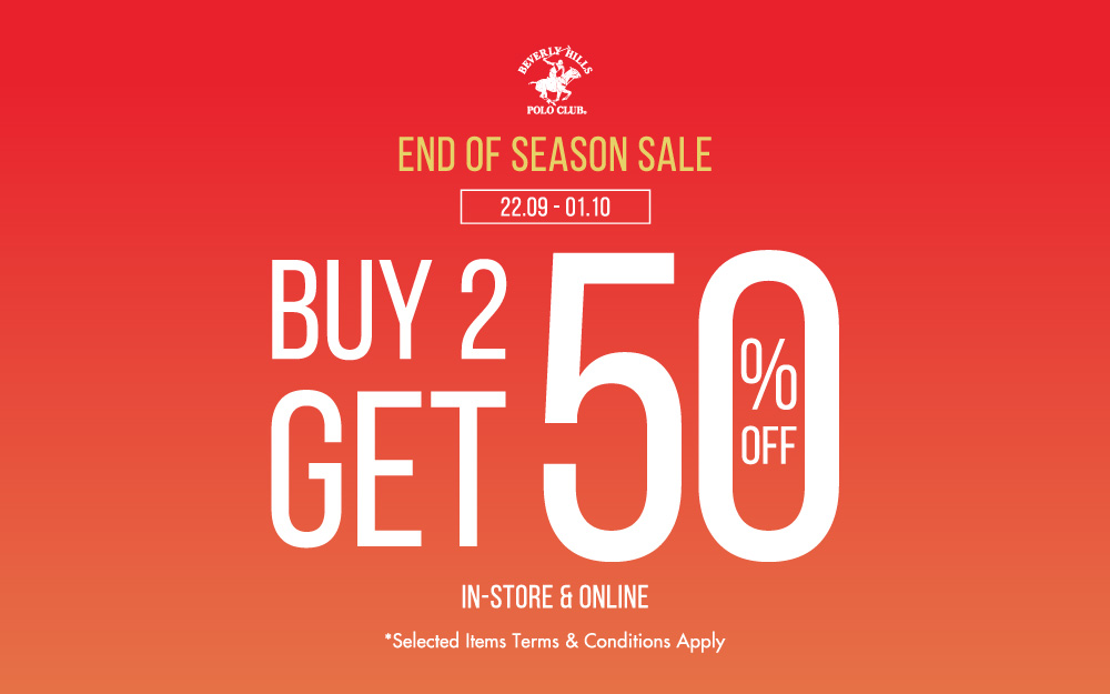 END OF SEASON SALE | BUY 2 GET 50% OFF