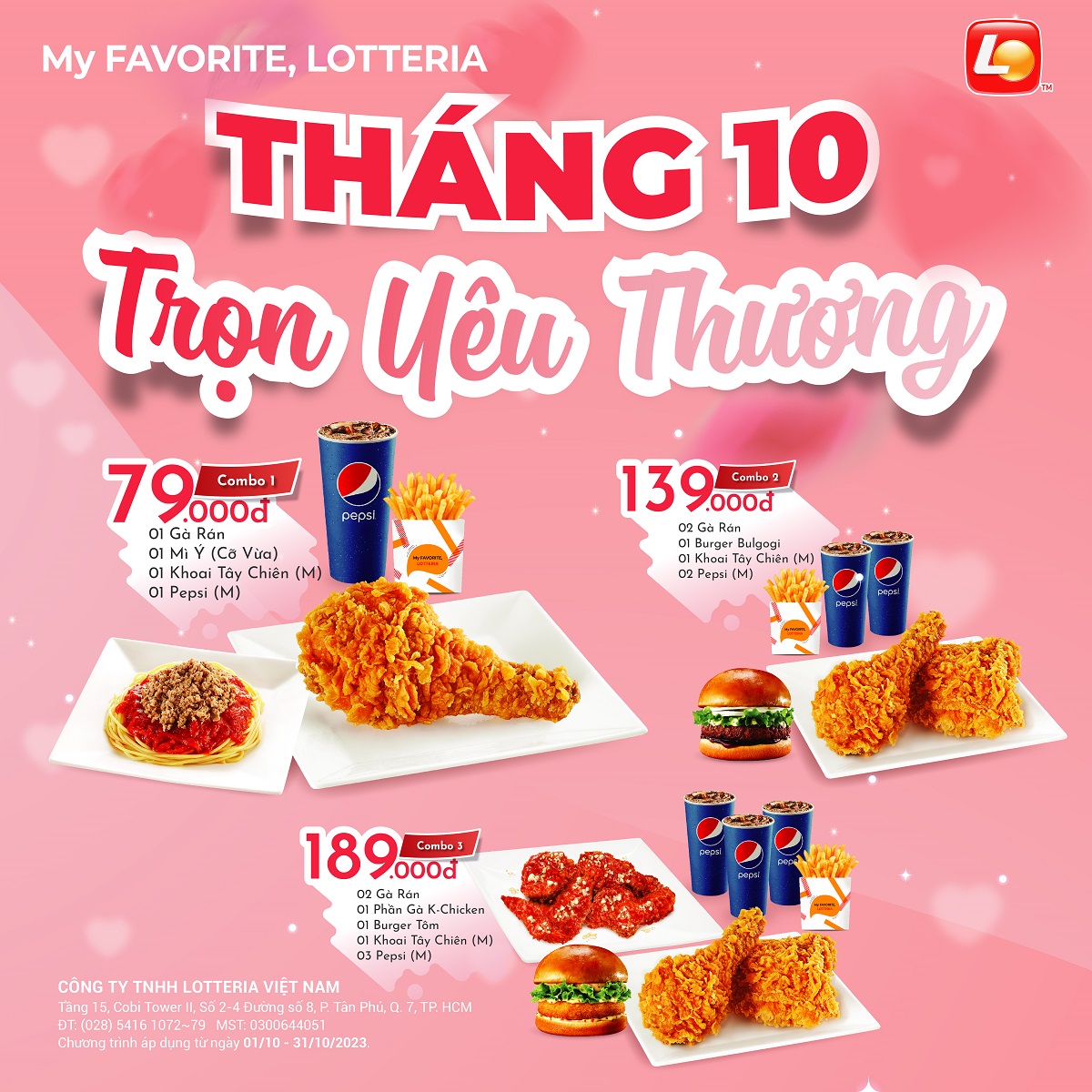 LOTTERIA – THÁNG 10 TRỌN YÊU THƯƠNG