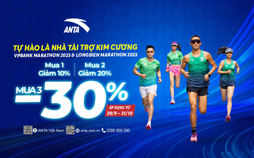 ANTA MUA NHIỀU GIẢM SÂU TỚI 30% DUY NHẤT TRONG THÁNG VÀNG THỂ THAO