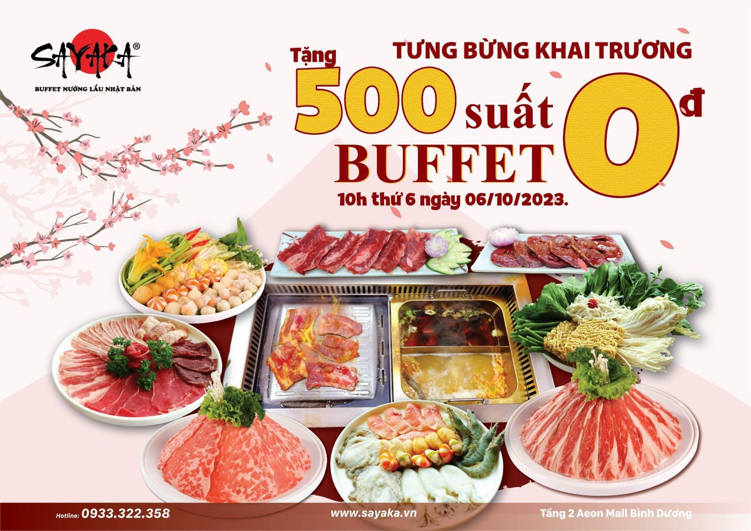 SAYAKA – TẶNG 500 VÉ BUFFET MIỄN PHÍ