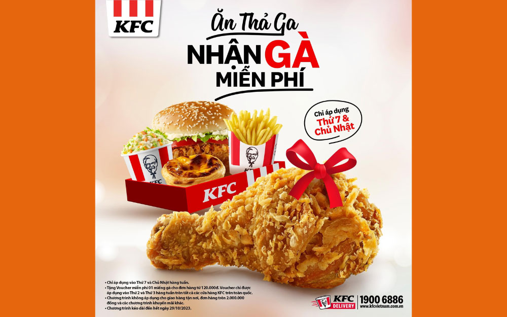 Cuối tuần vui vẻ – Tậu vé ăn gà tại KFC