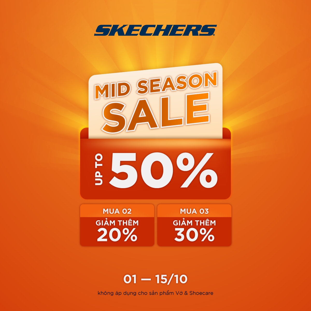 SKECHERS –  MID SEASON SALE, CÀNG MUA CÀNG GIẢM