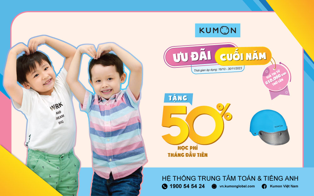 Ưu đãi cuối năm cùng Kumon