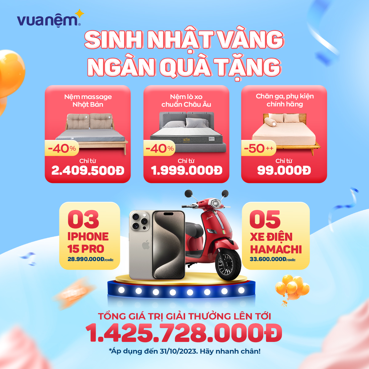 VUA NỆM – CƠ HỘI NHẬN NGAY IP15 PRO