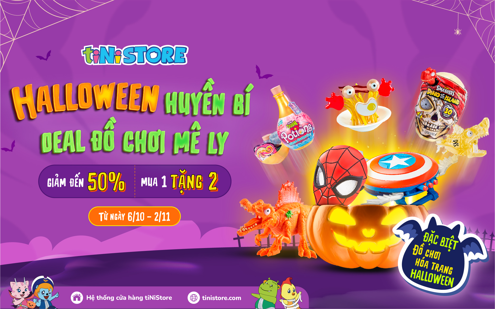 HALLOWEEN HUYỀN BÍ DEAL ĐỒ CHƠI MÊ LY