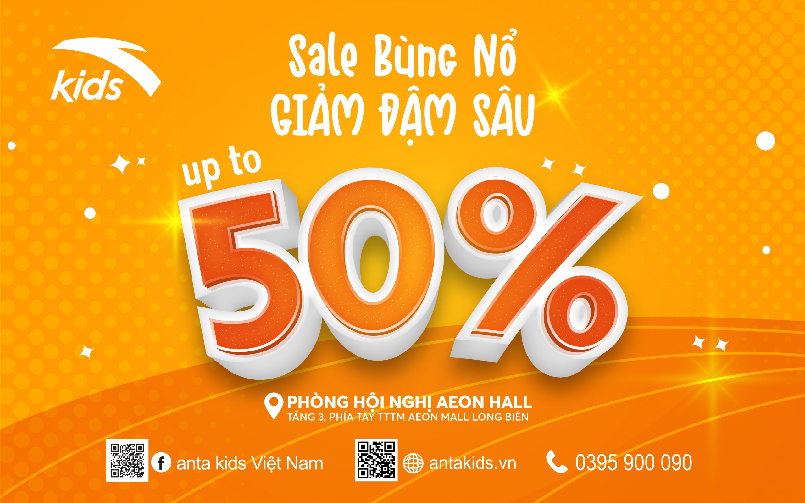 ANTA KIDS SALE TO XẬP XÌNH – GIẢM TỚI 50% HÀNG TRĂM SẢN PHẨM TẠI PRIVATE SALES AEON HALL