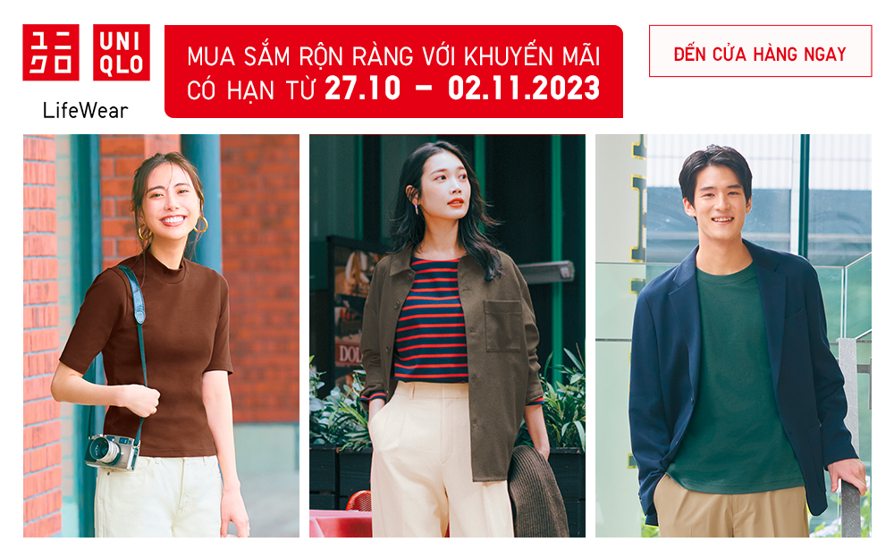 MUA SẮM RỘN RÀNG VỚI KHUYẾN MÃI CÓ HẠN TỪ 27.10 – 02.11 TẠI UNIQLO