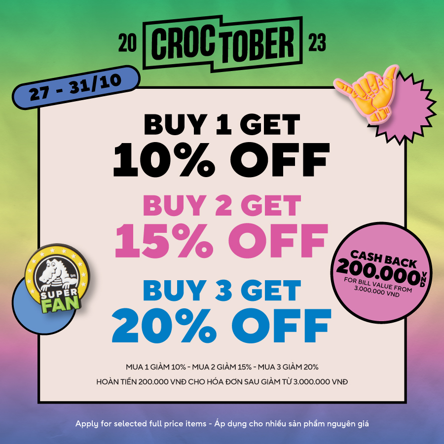 CROCS – ƯU ĐÃI LIÊN HOÀN CROCTOBER🌷